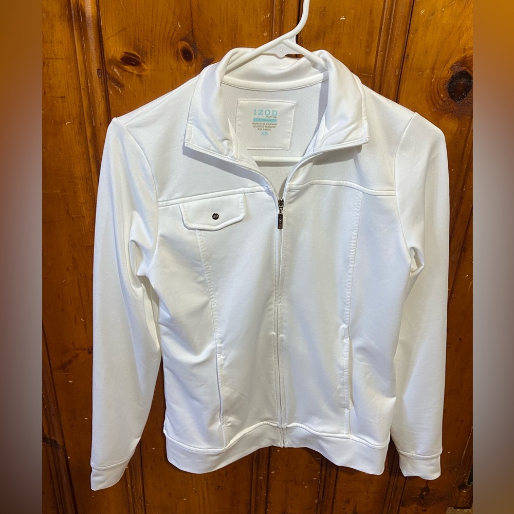 Izod Golf Womens Jacket Cool FX White Full Zip Long Sleeve Women’s XS
